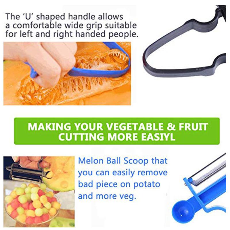Magic Trio Peeler Slicer Shredder Blade Kitchen Tools Set
